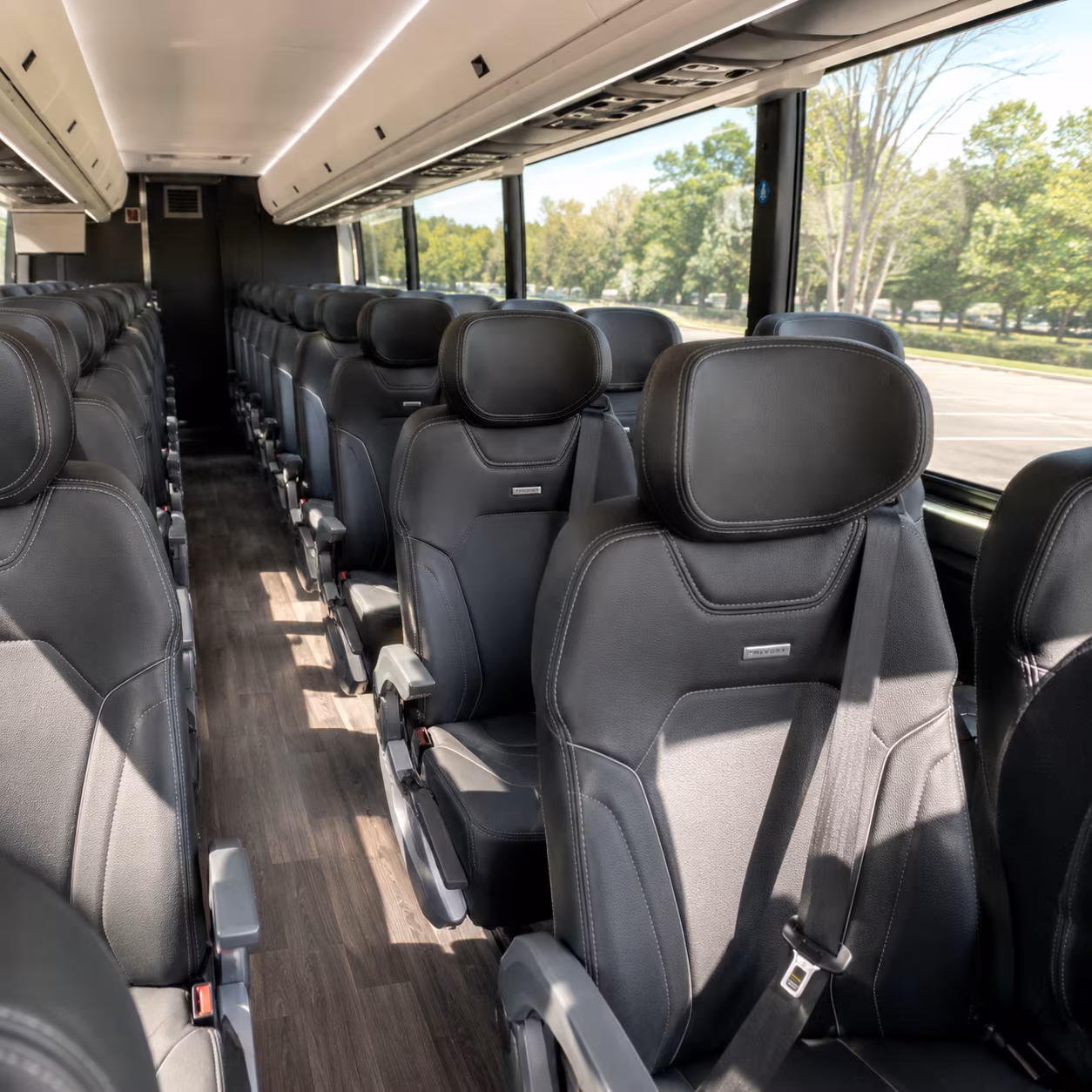 columbus charter bus services interior